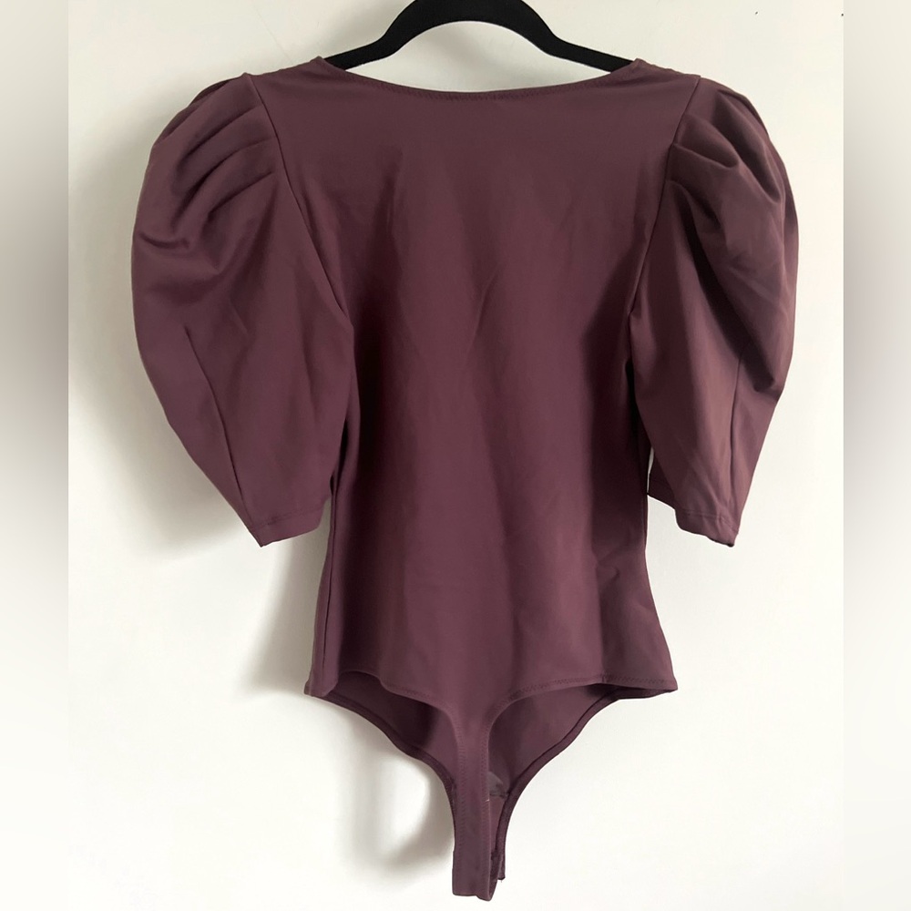 FREE PEOPLE Va Va Voop Duo Bodysuit - Size XS - Raisin Ruckus Stretch Top - NWT - Picture 5 of 12